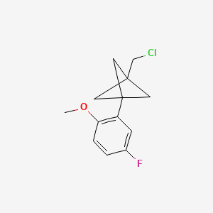 1-(Chloromethyl)-3-(5-fluoro-2-methoxyphenyl)bicyclo[1.1.1]pentane