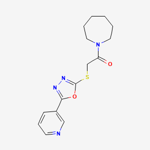 1-(Azepan-1-yl)-2-((5-(pyridin-3-yl)-1,3,4-oxadiazol-2-yl)thio)ethanone