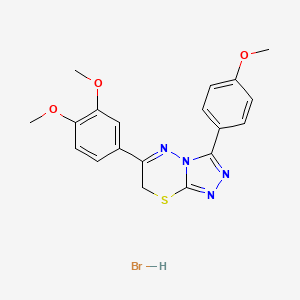 6-(3,4-dimethoxyphenyl)-3-(4-methoxyphenyl)-7H-[1,2,4]triazolo[3,4-b][1,3,4]thiadiazine hydrobromide