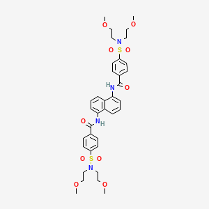 4-[bis(2-methoxyethyl)sulfamoyl]-N-[5-[[4-[bis(2-methoxyethyl)sulfamoyl]benzoyl]amino]naphthalen-1-yl]benzamide
