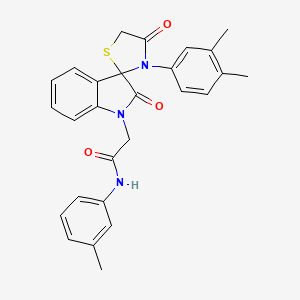 2-(3'-(3,4-dimethylphenyl)-2,4'-dioxospiro[indoline-3,2'-thiazolidin]-1-yl)-N-(m-tolyl)acetamide