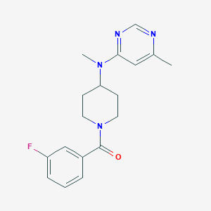 molecular formula C18H21FN4O B2953020 N-[1-(3-fluorobenzoyl)piperidin-4-yl]-N,6-dimethylpyrimidin-4-amine CAS No. 2415542-82-2