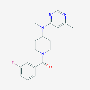 (3-Fluorophenyl)-[4-[methyl-(6-methylpyrimidin-4-yl)amino]piperidin-1-yl]methanone