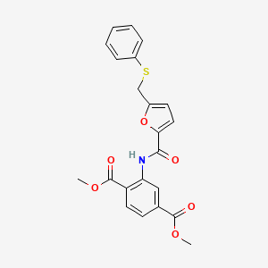 Dimethyl 2-[[5-(phenylsulfanylmethyl)furan-2-carbonyl]amino]benzene-1,4-dicarboxylate