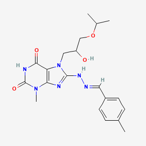 4-methylbenzaldehyde [7-(2-hydroxy-3-isopropoxypropyl)-3-methyl-2,6-dioxo-2,3,6,7-tetrahydro-1H-purin-8-yl]hydrazone