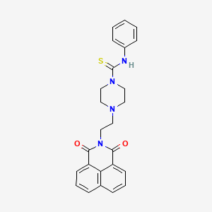 4-(2-(1,3-dioxo-1H-benzo[de]isoquinolin-2(3H)-yl)ethyl)-N-phenylpiperazine-1-carbothioamide