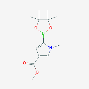 molecular formula C13H20BNO4 B2953043 Methyl 1-methyl-5-(4,4,5,5-tetramethyl-1,3,2-dioxaborolan-2-yl)-1H-pyrrole-3-carboxylate CAS No. 2377610-99-4