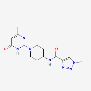1-methyl-N-(1-(4-methyl-6-oxo-1,6-dihydropyrimidin-2-yl)piperidin-4-yl)-1H-1,2,3-triazole-4-carboxamide