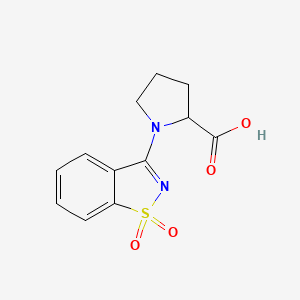 1-(1,1-Dioxo-1lambda6,2-benzothiazol-3-yl)pyrrolidine-2-carboxylic acid