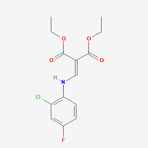 molecular formula C14H15ClFNO4 B2953064 Diethyl 2-[(2-chloro-4-fluoroanilino)methylene]malonate CAS No. 185010-90-6