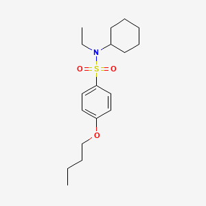 molecular formula C18H29NO3S B2953069 4-butoxy-N-cyclohexyl-N-ethylbenzenesulfonamide CAS No. 496014-10-9