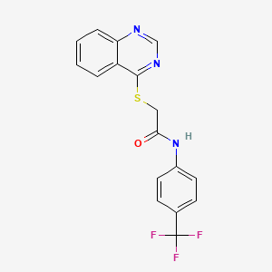 2-(quinazolin-4-ylthio)-N-(4-(trifluoromethyl)phenyl)acetamide