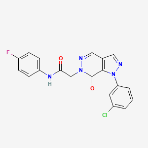 2-(1-(3-chlorophenyl)-4-methyl-7-oxo-1H-pyrazolo[3,4-d]pyridazin-6(7H)-yl)-N-(4-fluorophenyl)acetamide