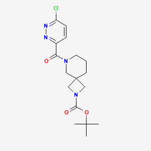 molecular formula C17H23ClN4O3 B2953106 Tert-butyl 8-(6-chloropyridazine-3-carbonyl)-2,8-diazaspiro[3.5]nonane-2-carboxylate CAS No. 2402840-19-9