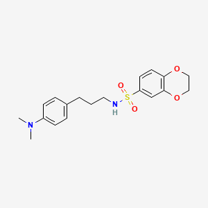 molecular formula C19H24N2O4S B2953112 N-(3-(4-(dimethylamino)phenyl)propyl)-2,3-dihydrobenzo[b][1,4]dioxine-6-sulfonamide CAS No. 953921-49-8