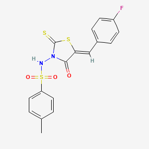 (Z)-N-(5-(4-fluorobenzylidene)-4-oxo-2-thioxothiazolidin-3-yl)-4-methylbenzenesulfonamide