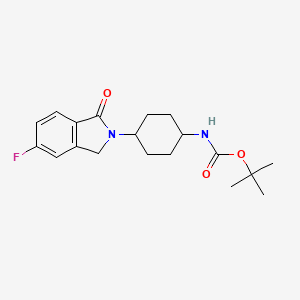 tert-Butyl (1R*,4R*)-4-(5-fluoro-1-oxoisoindolin-2-yl)cyclohexylcarbamate