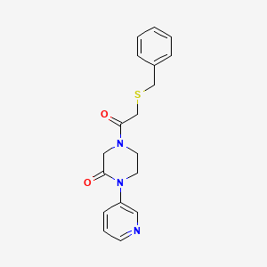 4-[2-(Benzylsulfanyl)acetyl]-1-(pyridin-3-yl)piperazin-2-one