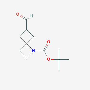 molecular formula C12H19NO3 B2953209 tert-Butyl 6-formyl-1-azaspiro[3.3]heptane-1-carboxylate CAS No. 1434141-86-2