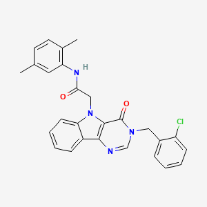 2-(3-(2-chlorobenzyl)-4-oxo-3H-pyrimido[5,4-b]indol-5(4H)-yl)-N-(2,5-dimethylphenyl)acetamide