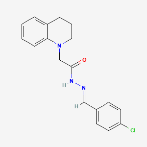 B2953236 (E)-N'-(4-chlorobenzylidene)-2-(3,4-dihydroquinolin-1(2H)-yl)acetohydrazide CAS No. 681479-25-4