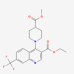 Ethyl 4-(4-methoxycarbonylpiperidin-1-yl)-7-(trifluoromethyl)quinoline-3-carboxylate