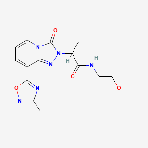 N-(2-methoxyethyl)-2-[8-(3-methyl-1,2,4-oxadiazol-5-yl)-3-oxo[1,2,4]triazolo[4,3-a]pyridin-2(3H)-yl]butanamide