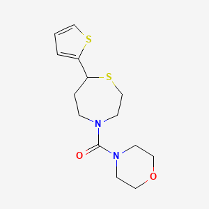 Morpholino(7-(thiophen-2-yl)-1,4-thiazepan-4-yl)methanone