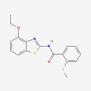 molecular formula C17H16N2O2S2 B2953281 N-(4-ethoxybenzo[d]thiazol-2-yl)-2-(methylthio)benzamide CAS No. 896344-39-1