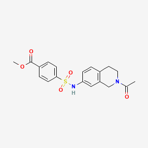 methyl 4-(N-(2-acetyl-1,2,3,4-tetrahydroisoquinolin-7-yl)sulfamoyl)benzoate