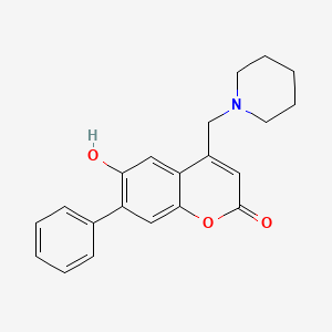 6-hydroxy-7-phenyl-4-(piperidin-1-ylmethyl)-2H-chromen-2-one