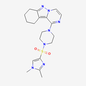 1-(4-((1,2-dimethyl-1H-imidazol-4-yl)sulfonyl)piperazin-1-yl)-7,8,9,10-tetrahydropyrazino[1,2-b]indazole