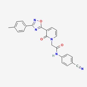 N-(4-cyanophenyl)-2-(2-oxo-3-(3-(p-tolyl)-1,2,4-oxadiazol-5-yl)pyridin-1(2H)-yl)acetamide