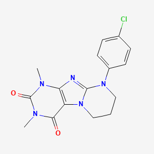 9-(4-chlorophenyl)-1,3-dimethyl-7,8-dihydro-6H-purino[7,8-a]pyrimidine-2,4-dione