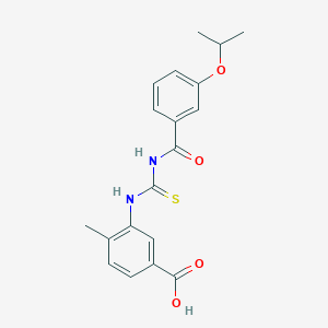 4-Methyl-3-[(3-propan-2-yloxybenzoyl)carbamothioylamino]benzoic acid