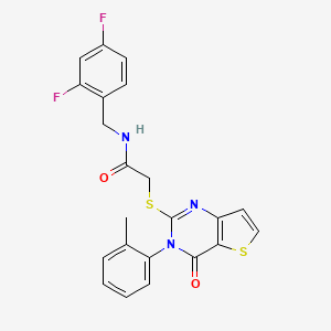 N-(2,4-difluorobenzyl)-2-{[3-(2-methylphenyl)-4-oxo-3,4-dihydrothieno[3,2-d]pyrimidin-2-yl]sulfanyl}acetamide