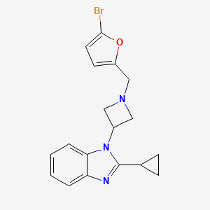 1-[1-[(5-Bromofuran-2-yl)methyl]azetidin-3-yl]-2-cyclopropylbenzimidazole