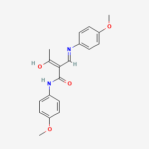 (2E)-2-acetyl-N-(4-methoxyphenyl)-3-[(4-methoxyphenyl)amino]acrylamide