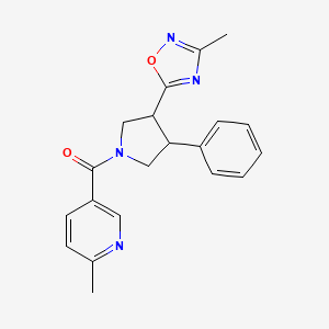 (3-(3-Methyl-1,2,4-oxadiazol-5-yl)-4-phenylpyrrolidin-1-yl)(6-methylpyridin-3-yl)methanone