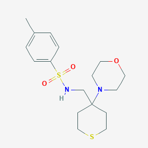 4-Methyl-N-[(4-morpholin-4-ylthian-4-yl)methyl]benzenesulfonamide