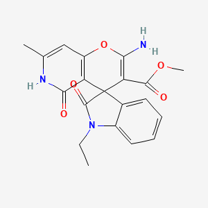 Methyl 2'-amino-1-ethyl-7'-methyl-2,5'-dioxo-1,2,5',6'-tetrahydrospiro[indole-3,4'-pyrano[3,2-c]pyridine]-3'-carboxylate