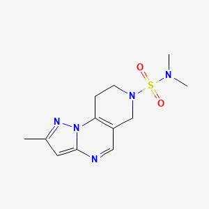N,N,2-trimethyl-8,9-dihydropyrazolo[1,5-a]pyrido[3,4-e]pyrimidine-7(6H)-sulfonamide