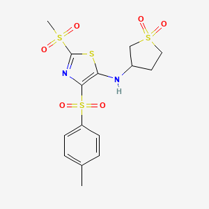 3-((2-(Methylsulfonyl)-4-tosylthiazol-5-yl)amino)tetrahydrothiophene 1,1-dioxide