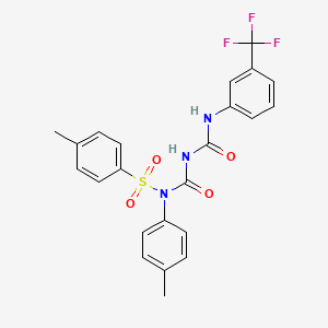 4-methyl-N-(p-tolyl)-N-(((3-(trifluoromethyl)phenyl)carbamoyl)carbamoyl)benzenesulfonamide