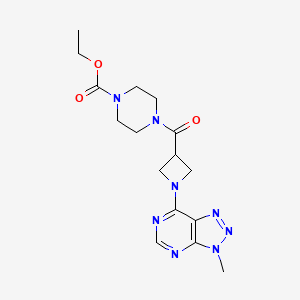 ethyl 4-(1-(3-methyl-3H-[1,2,3]triazolo[4,5-d]pyrimidin-7-yl)azetidine-3-carbonyl)piperazine-1-carboxylate
