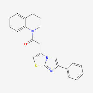 N-(4-chlorophenyl)-2-[(2-pyrrolidin-1-ylethyl)thio]nicotinamide