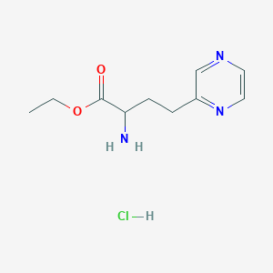 Ethyl 2-amino-4-(pyrazin-2-yl)butanoate hydrochloride