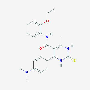 molecular formula C22H26N4O2S B295336 4-[4-(dimethylamino)phenyl]-N-(2-ethoxyphenyl)-6-methyl-2-thioxo-1,2,3,4-tetrahydropyrimidine-5-carboxamide 