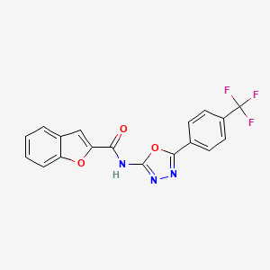 N-(5-(4-(trifluoromethyl)phenyl)-1,3,4-oxadiazol-2-yl)benzofuran-2-carboxamide
