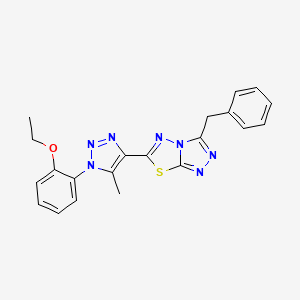 molecular formula C21H19N7OS B2953372 3-benzyl-6-[1-(2-ethoxyphenyl)-5-methyl-1H-1,2,3-triazol-4-yl][1,2,4]triazolo[3,4-b][1,3,4]thiadiazole CAS No. 890602-61-6